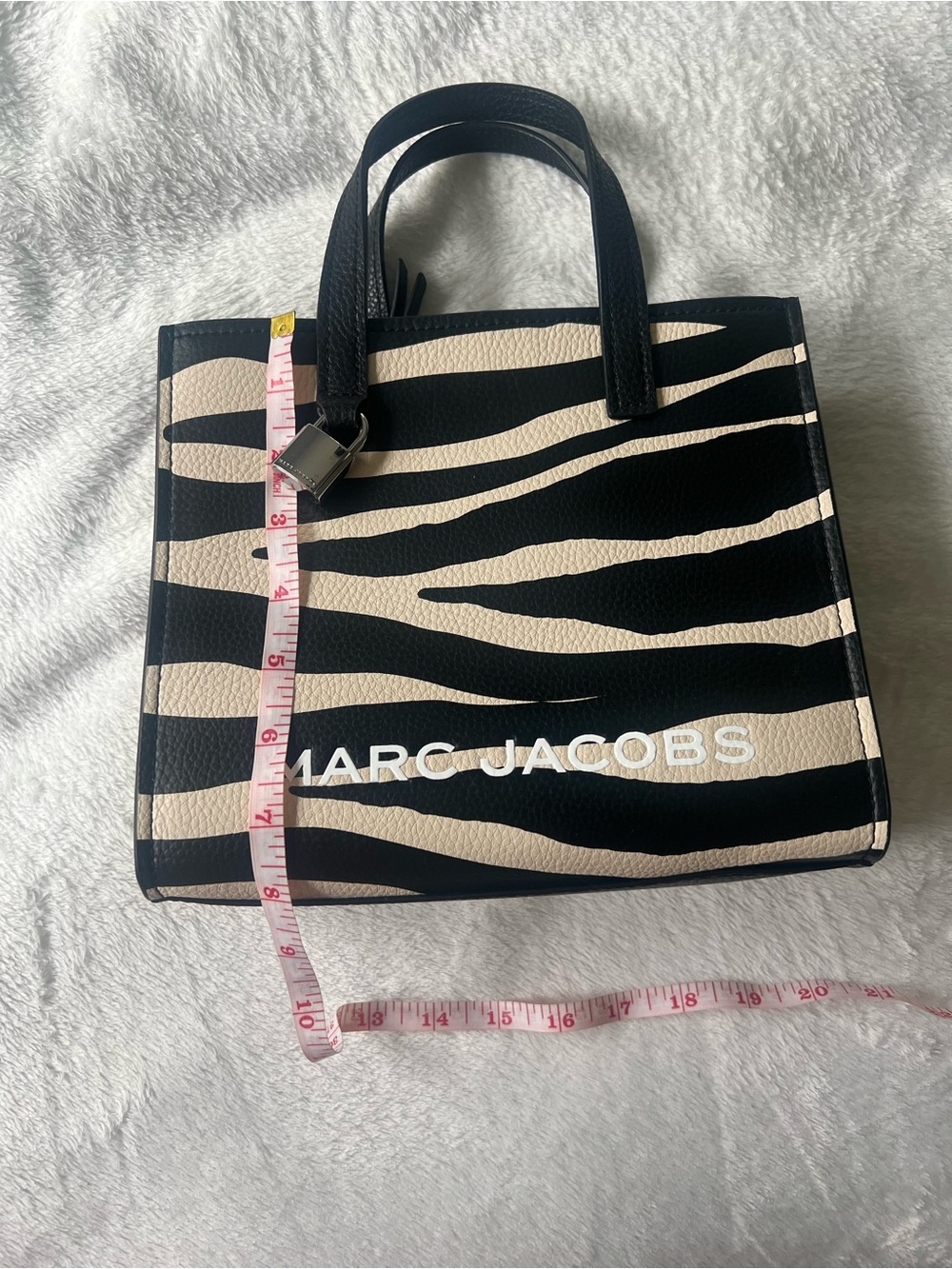 Marc Jacobs Zebra Stripe Mini Bag in Black and Cream - Picture 8 of 9